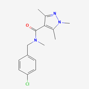 N-[(4-chlorophenyl)methyl]-N,1,3,5-tetramethylpyrazole-4-carboxamide