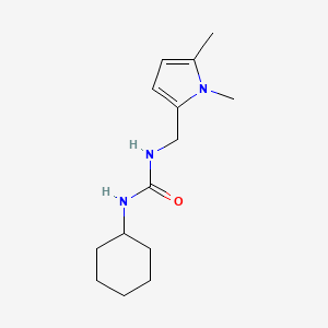 molecular formula C14H23N3O B7525445 1-Cyclohexyl-3-[(1,5-dimethylpyrrol-2-yl)methyl]urea 