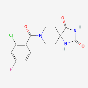 8-(2-Chloro-4-fluorobenzoyl)-1,3,8-triazaspiro[4.5]decane-2,4-dione