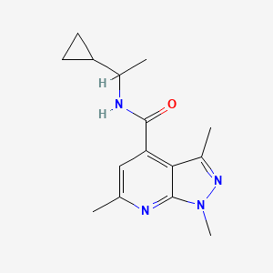 N-(1-cyclopropylethyl)-1,3,6-trimethylpyrazolo[3,4-b]pyridine-4-carboxamide