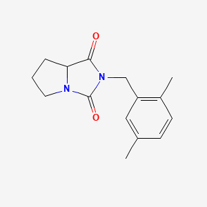 2-[(2,5-Dimethylphenyl)methyl]-5,6,7,7a-tetrahydropyrrolo[1,2-c]imidazole-1,3-dione