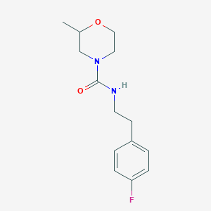 molecular formula C14H19FN2O2 B7525502 N-[2-(4-fluorophenyl)ethyl]-2-methylmorpholine-4-carboxamide 