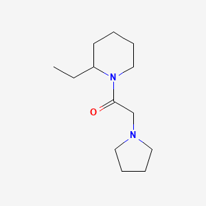 molecular formula C13H24N2O B7525513 1-(2-Ethylpiperidin-1-yl)-2-pyrrolidin-1-ylethanone 