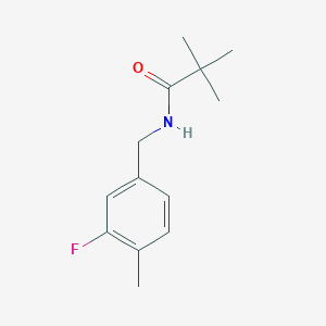 N-[(3-fluoro-4-methylphenyl)methyl]-2,2-dimethylpropanamide