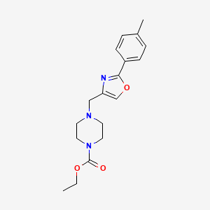 Ethyl 4-[[2-(4-methylphenyl)-1,3-oxazol-4-yl]methyl]piperazine-1-carboxylate