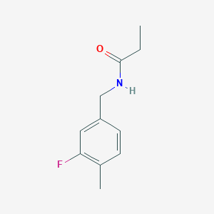 N-[(3-fluoro-4-methylphenyl)methyl]propanamide