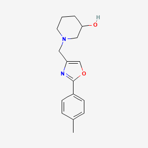 1-[[2-(4-Methylphenyl)-1,3-oxazol-4-yl]methyl]piperidin-3-ol