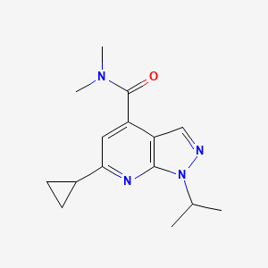 6-cyclopropyl-N,N-dimethyl-1-propan-2-ylpyrazolo[3,4-b]pyridine-4-carboxamide