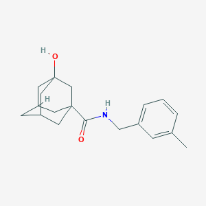 3-hydroxy-N-[(3-methylphenyl)methyl]adamantane-1-carboxamide