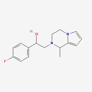 molecular formula C16H19FN2O B7525587 1-(4-fluorophenyl)-2-(1-methyl-3,4-dihydro-1H-pyrrolo[1,2-a]pyrazin-2-yl)ethanol 