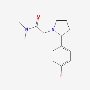 2-[2-(4-fluorophenyl)pyrrolidin-1-yl]-N,N-dimethylacetamide