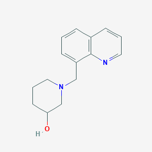 molecular formula C15H18N2O B7525635 1-(Quinolin-8-ylmethyl)piperidin-3-ol 