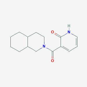 molecular formula C15H20N2O2 B7525641 3-(3,4,4a,5,6,7,8,8a-octahydro-1H-isoquinoline-2-carbonyl)-1H-pyridin-2-one 