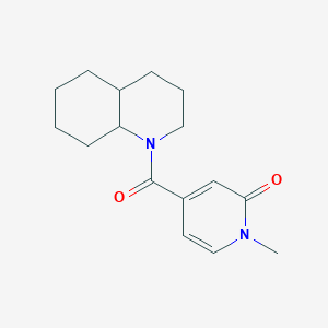 molecular formula C16H22N2O2 B7525649 4-(3,4,4a,5,6,7,8,8a-octahydro-2H-quinoline-1-carbonyl)-1-methylpyridin-2-one 