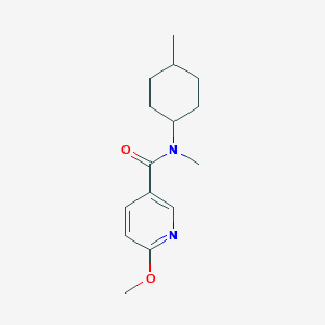 molecular formula C15H22N2O2 B7525651 6-methoxy-N-methyl-N-(4-methylcyclohexyl)pyridine-3-carboxamide 