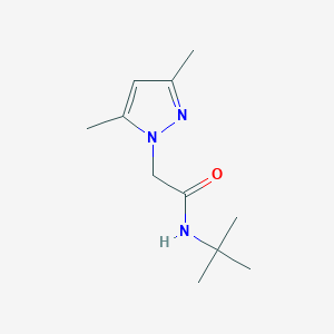 molecular formula C11H19N3O B7525674 N-tert-butyl-2-(3,5-dimethylpyrazol-1-yl)acetamide 