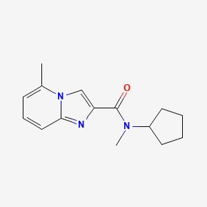 molecular formula C15H19N3O B7525694 N-cyclopentyl-N,5-dimethylimidazo[1,2-a]pyridine-2-carboxamide 