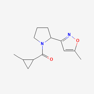 (2-Methylcyclopropyl)-[2-(5-methyl-1,2-oxazol-3-yl)pyrrolidin-1-yl]methanone