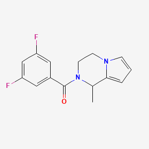 molecular formula C15H14F2N2O B7525737 (3,5-difluorophenyl)-(1-methyl-3,4-dihydro-1H-pyrrolo[1,2-a]pyrazin-2-yl)methanone 