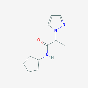 N-cyclopentyl-2-pyrazol-1-ylpropanamide