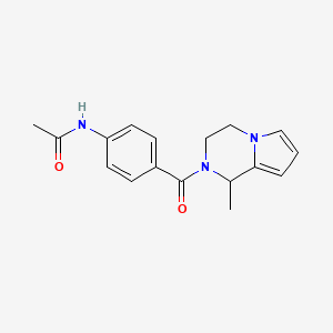 molecular formula C17H19N3O2 B7525779 N-[4-(1-methyl-3,4-dihydro-1H-pyrrolo[1,2-a]pyrazine-2-carbonyl)phenyl]acetamide 