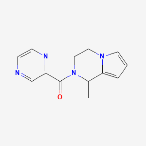 molecular formula C13H14N4O B7525804 (1-methyl-3,4-dihydro-1H-pyrrolo[1,2-a]pyrazin-2-yl)-pyrazin-2-ylmethanone 