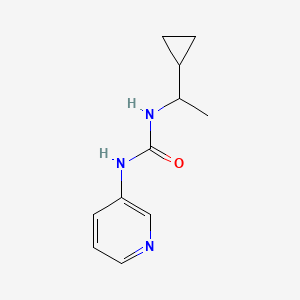 molecular formula C11H15N3O B7525829 1-(1-Cyclopropylethyl)-3-pyridin-3-ylurea 