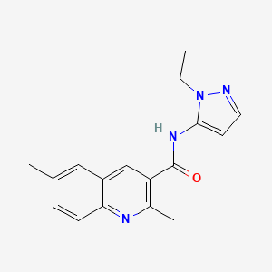 N-(2-ethylpyrazol-3-yl)-2,6-dimethylquinoline-3-carboxamide