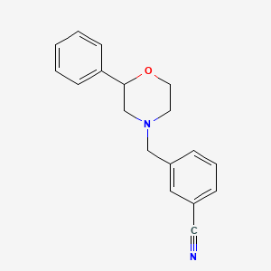 3-[(2-Phenylmorpholin-4-yl)methyl]benzonitrile