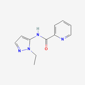 molecular formula C11H12N4O B7525888 N-(2-ethylpyrazol-3-yl)pyridine-2-carboxamide 