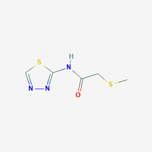 2-(methylsulfanyl)-N-(1,3,4-thiadiazol-2-yl)acetamide