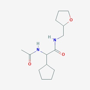 2-acetamido-2-cyclopentyl-N-(oxolan-2-ylmethyl)acetamide