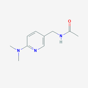 molecular formula C10H15N3O B7525949 N-[[6-(dimethylamino)pyridin-3-yl]methyl]acetamide 