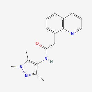 2-quinolin-8-yl-N-(1,3,5-trimethylpyrazol-4-yl)acetamide