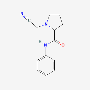 molecular formula C13H15N3O B7526079 1-(cyanomethyl)-N-phenylpyrrolidine-2-carboxamide 