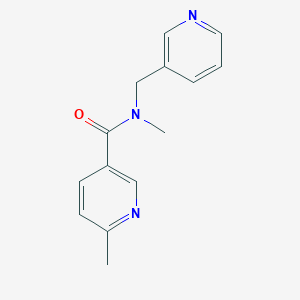 molecular formula C14H15N3O B7526094 N,6-dimethyl-N-(pyridin-3-ylmethyl)pyridine-3-carboxamide 