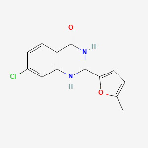 7-chloro-2-(5-methylfuran-2-yl)-2,3-dihydro-1H-quinazolin-4-one