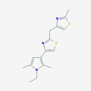 4-(1-Ethyl-2,5-dimethylpyrrol-3-yl)-2-[(2-methyl-1,3-thiazol-4-yl)methyl]-1,3-thiazole