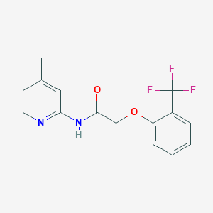 molecular formula C15H13F3N2O2 B7526146 N-(4-methylpyridin-2-yl)-2-[2-(trifluoromethyl)phenoxy]acetamide 
