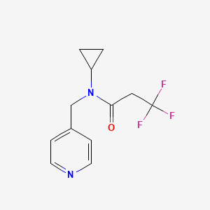 molecular formula C12H13F3N2O B7526160 N-cyclopropyl-3,3,3-trifluoro-N-(pyridin-4-ylmethyl)propanamide 