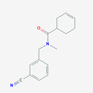 molecular formula C16H18N2O B7526164 N-[(3-cyanophenyl)methyl]-N-methylcyclohex-3-ene-1-carboxamide 