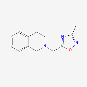 5-[1-(3,4-dihydro-1H-isoquinolin-2-yl)ethyl]-3-methyl-1,2,4-oxadiazole