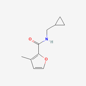 molecular formula C10H13NO2 B7526192 N-(cyclopropylmethyl)-3-methylfuran-2-carboxamide 