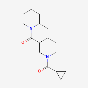 molecular formula C16H26N2O2 B7526198 Cyclopropyl-[3-(2-methylpiperidine-1-carbonyl)piperidin-1-yl]methanone 