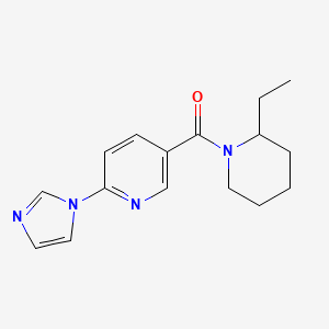 molecular formula C16H20N4O B7526227 (2-Ethylpiperidin-1-yl)-(6-imidazol-1-ylpyridin-3-yl)methanone 