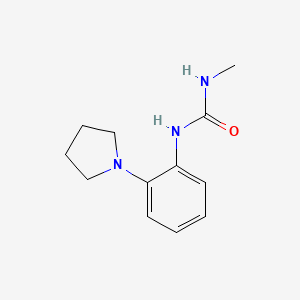 molecular formula C12H17N3O B7526236 1-Methyl-3-(2-pyrrolidin-1-ylphenyl)urea 