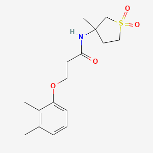 molecular formula C16H23NO4S B7526243 3-(2,3-dimethylphenoxy)-N-(3-methyl-1,1-dioxothiolan-3-yl)propanamide 