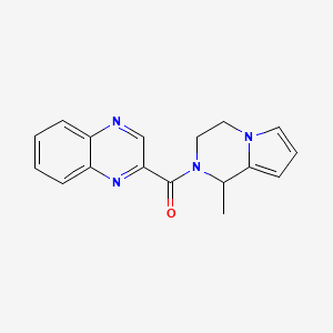 molecular formula C17H16N4O B7526297 (1-methyl-3,4-dihydro-1H-pyrrolo[1,2-a]pyrazin-2-yl)-quinoxalin-2-ylmethanone 