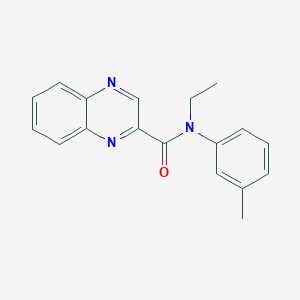 molecular formula C18H17N3O B7526303 N-ethyl-N-(3-methylphenyl)quinoxaline-2-carboxamide 