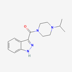molecular formula C15H20N4O B7526325 1H-indazol-3-yl-(4-propan-2-ylpiperazin-1-yl)methanone 